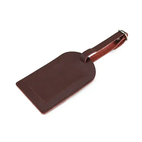  Genuine Leather Luggage Tag – Premium Travel Accessory with Privacy Cover